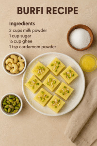 बर्फी की रेसिपी हिन्दी में।