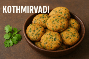 कोठमीरवड़ी रेसिपी हिन्दी में।