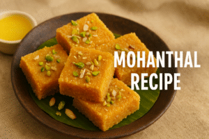 Mohanthal Recipe In Hindi. घर पर बनाएं गुजरात की पारंपारिक मिठाई मोहनथाल ।