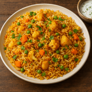 vegetarian Dum Biryani Recipe in Hindi . घर पर बनाएं सब्जियों से भरपूर दम बिरयानी।