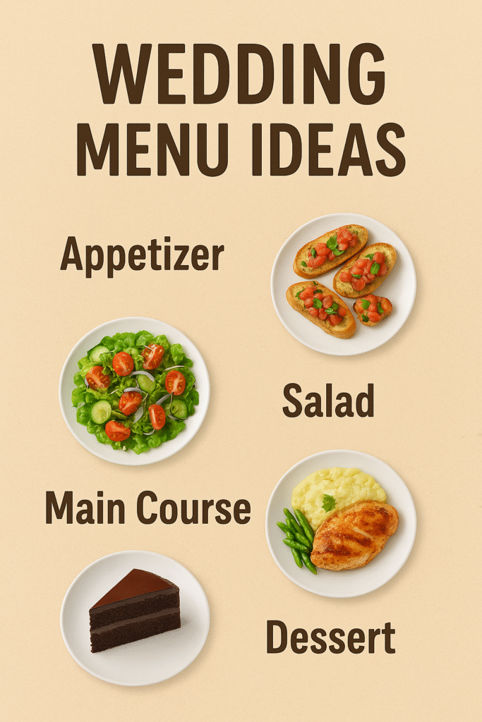 शादी के खाने मेनू के आइडियाज हिन्दी में।