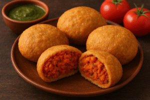 Tamatar ki kachori recipe in hindi. घर पर बनाएं क्रिपसी और तीखी टमाटर कचोरी।