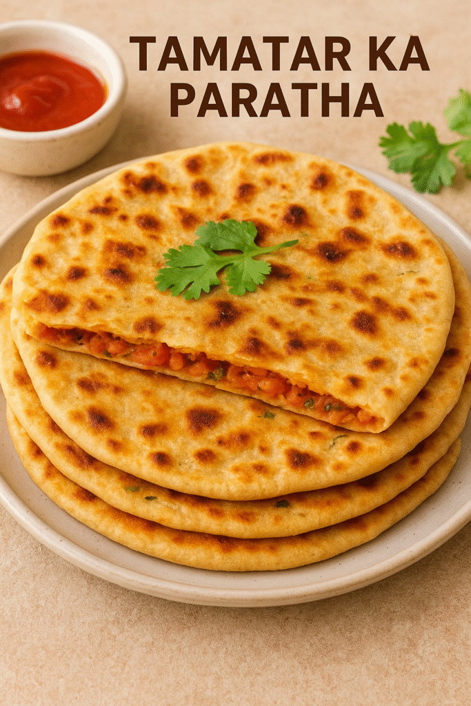 Tamatar Paratha Recipe in hindi. घर पर बनाएं स्वादिष्ट टमाटर पराठा रेसिपी।