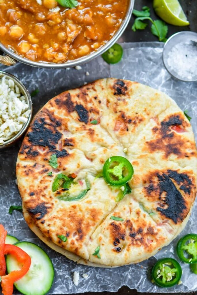 Paneer Balloon Nan Recipe .Soft Puffy Naan Filled with Delicious Paneer Stuffing.