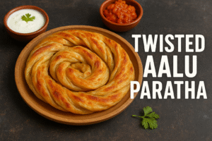 Twisted Aalu Paratha Recipe In Hindi.