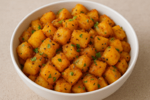 Aalu ki sukhi sabji Recipe in hindi. घर पर बनाएं  चटपटी मसालेदार सूखे आलू की सब्जी।