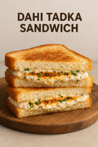 Dahi Tadka Sandwich  Recipe in Hindi.