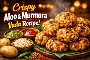 Crispy Aloo and Murmura Vada Recipe : The Ultimate Tea-Time Snack