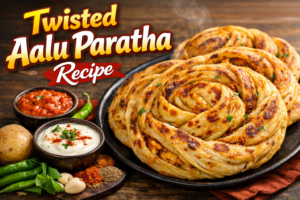 Twisted Aalu Paratha recipe :