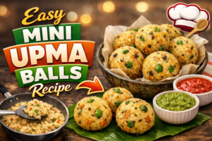 Golden Steamed Semolina Bites: Easy Mini Upma Balls Recipe