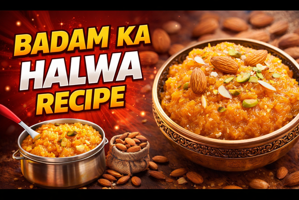 Badam ka Halwa Recipe :A Rich & Royal Almond Treat