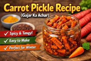 Carrot Pickle Recipe (Gajar Ka Achar) – Spicy & Easy Indian Carrot Achar for Winter