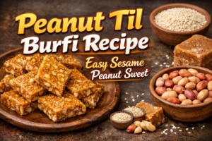 Peanut Til Burfi Recipe – Easy Sesame Peanut Sweet