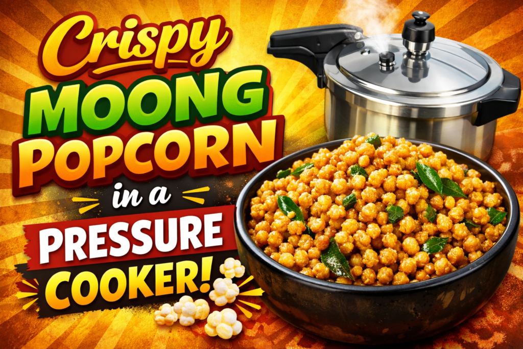 How to Make Crispy Moong Popcorn in a Pressure Cooker