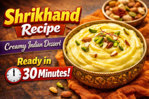 Shrikhand Recipe – Creamy Indian Dessert Ready in 30 Minutes