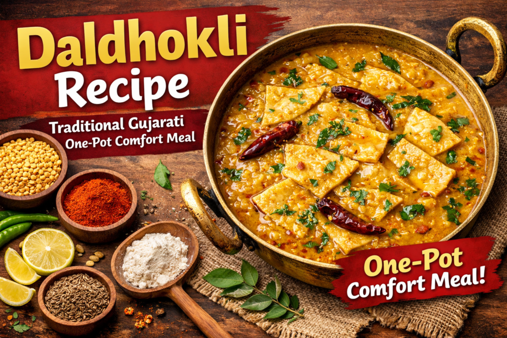 Daldhokli Recipe – Traditional Gujarati One-Pot Comfort Meal (Step-by-Step)