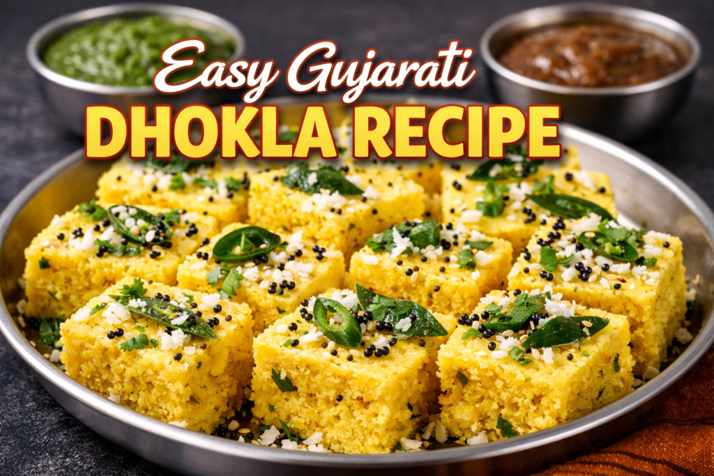 Easy Gujarati Dhokla Recipe: How to Make Soft and Spongy Dhokla at Home
