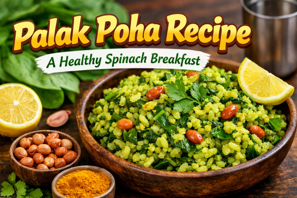 Palak Poha Recipe: A Healthy Spinach Breakfast You Can Make in Minutes