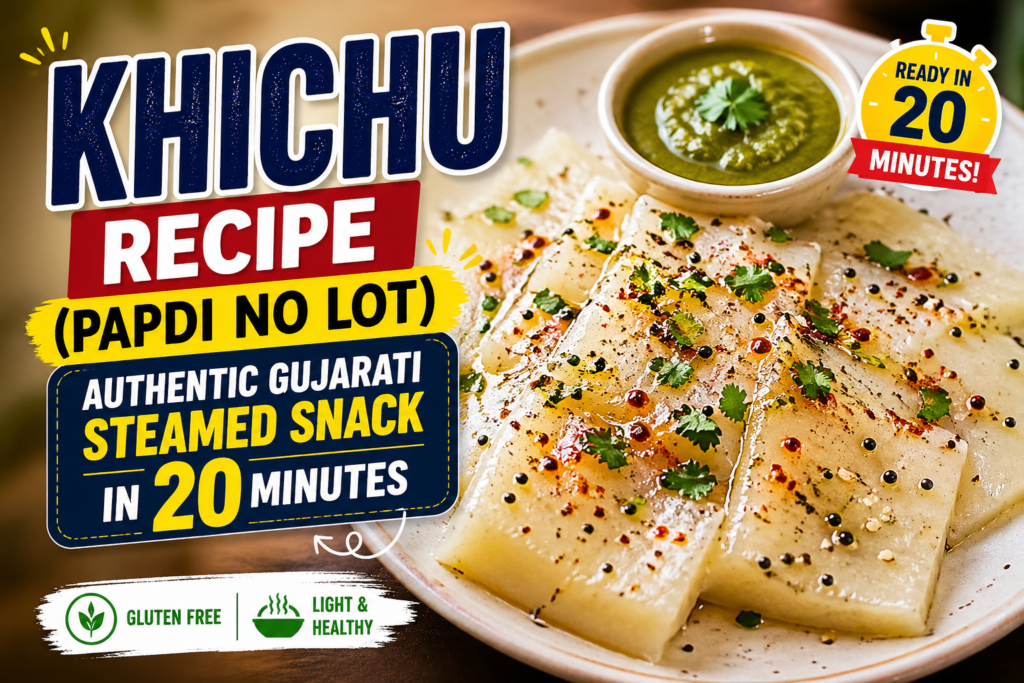 Khichu Recipe (Papdi No Lot) – Authentic Gujarati Steamed Snack in 20 Minutes