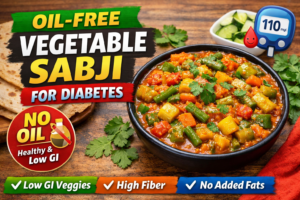 Oil-Free Vegetable Curry for Diabetes: Healthy No-Oil Sabji Recipe for Sugar Patients (Low GI & Easy)