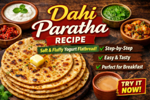 Dahi Paratha Recipe | Soft & Fluffy Yogurt Paratha (Easy Indian Breakfast Idea)