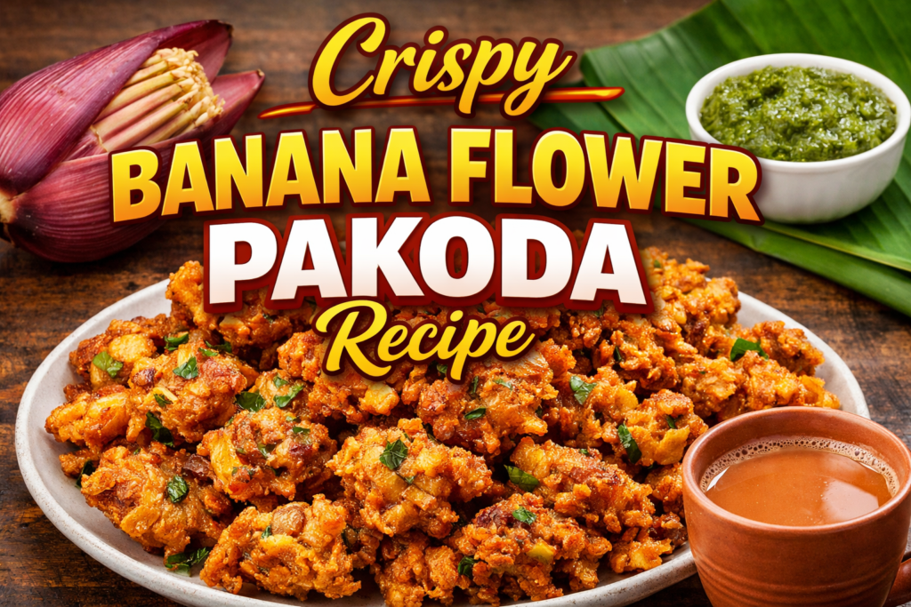 Crispy Banana Flower Pakoda Recipe