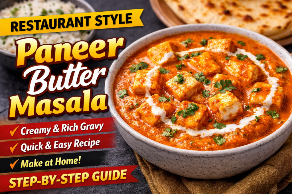Paneer Butter Masala Recipe at Home | Creamy Paneer Makhani (Restaurant Style)