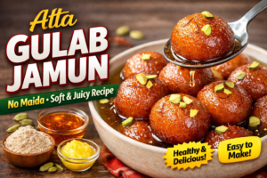 Atta Gulab Jamun Recipe (No Maida) – Soft, Syrupy & Easy Indian Dessert at Home