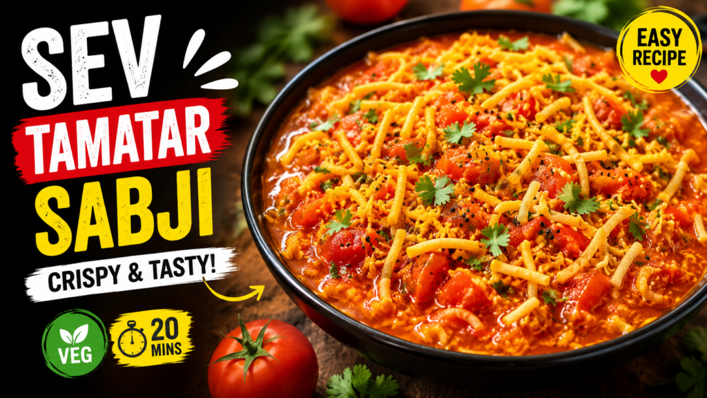 Sev Tomato Sabji Recipe | How to Make Crispy Sev Tamatar Ki Sabji at Home