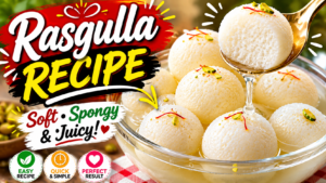Rasgulla Recipe – How to Make Soft and Spongy Cottage Cheese Balls in Sugar Syrup at Home