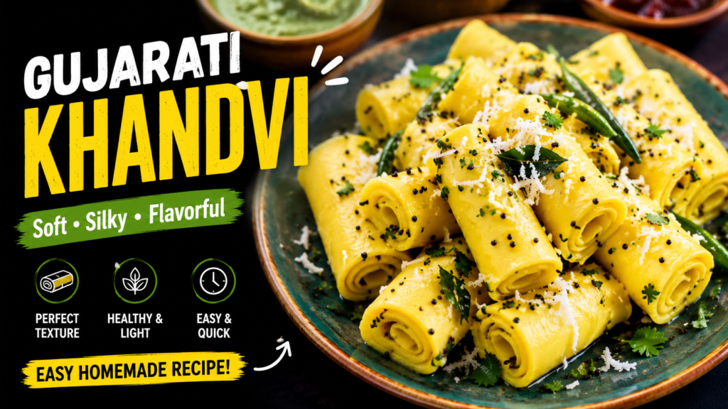 Gujarati Khandvi Recipe: Soft, Silky Rolls Bursting with Flavor