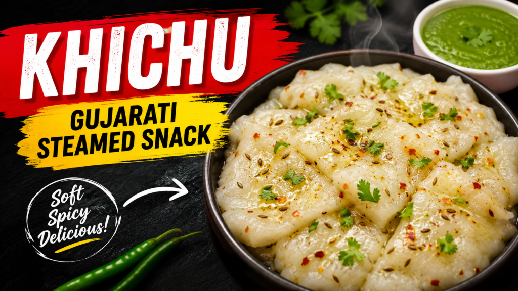 Khichu Recipe: Easy Gujarati Steamed Rice Flour Snack